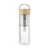 Bouteille à double paroi en verre borosilicaté transparent de haute qualité