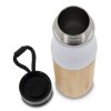 Bouteille isotherme avec dragonne et partie extérieur bambou 500ml