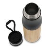 Bouteille isotherme avec dragonne et partie extérieur bambou 500ml