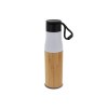 Bouteille isotherme avec dragonne et partie extérieur bambou 500ml