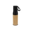 Bouteille isotherme avec dragonne et partie extérieur bambou 500ml