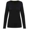 T-shirt Supima® col V manches longues femme