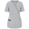 Blouse polycoton avec boutons-pression femme