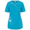 Blouse polycoton avec boutons-pression femme