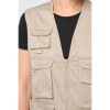 Gilet polycoton multipoches doublé unisexe