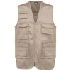 Gilet polycoton multipoches doublé unisexe