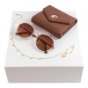 Parure Cacharel (portefeuille dame, collier & lunettes solaires)