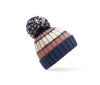Bonnet rayé avec pompon