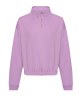 Sweat court col zippé femme