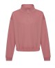 Sweat court col zippé femme