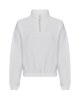Sweat court col zippé femme