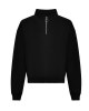 Sweat court col zippé femme