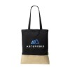 Sac shopping en coton 100% biologique (160 g/m²) combiné à de la toile de jute robuste