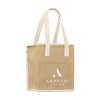 Sac shopping/isotherme solide, fabriqué à partir d'une combinaison de jute robuste et de coton avec couche intérieure isolante