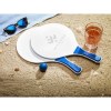Ensemble de plage sportif : 2 raquettes en bois MDF avec poignées en plastique PP avec une petite balle en caoutchouc