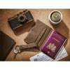 Recycled Leather Passport Holder étui à passeport