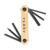 Kit d'outils 7 pièces avec support en acier et bambou