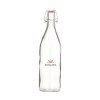 Bouteille à couvercle pivotant multifonctionnelle et réutilisable en verre transparent de qualité