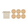 BAYIN SET - Lot de 6 sous-verres en bambou