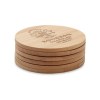 BAYIN SET - Lot de 6 sous-verres en bambou
