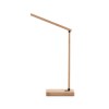 MOREY. Lampe de bureau pliante avec chargeur sans fil ultrarapide de 15 W en bambou