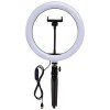 Lampe anneau Studio pour selfies et vlogging avec support de téléphone et trépied