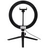 Lampe anneau Studio pour selfies et vlogging avec support de téléphone et trépied