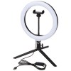 Lampe anneau Studio pour selfies et vlogging avec support de téléphone et trépied
