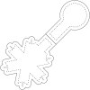 Aimant réfléchissant en TPU en forme de flocon de neige M-10 RFX™