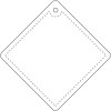 Petite attache réfléchissante en forme de diamant en PVC H-09 RFX™