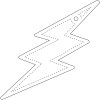 Attache réfléchissante en PVC en forme de flash H-10 RFX™