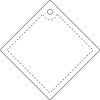Attache réfléchissante en PVC en forme de diamant H-20 RFX™, grand modèle