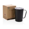 Tasse moderne en acier inoxydable recyclé RCS avec couvercle