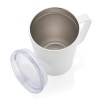 Tasse moderne en acier inoxydable recyclé RCS avec couvercle