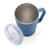 Tasse moderne en acier inoxydable recyclé RCS avec couvercle