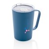 Tasse moderne en acier inoxydable recyclé RCS avec couvercle