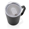 Tasse moderne en acier inoxydable recyclé RCS avec couvercle