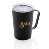 Tasse moderne en acier inoxydable recyclé RCS avec couvercle