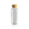 Bouteille 600ml en rPET RCS avec couvercle en bambou