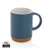 Mug 280ml en céramique avec base en liège