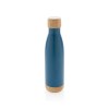 Bouteille isotherme en acier avec finition bambou