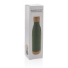 Bouteille isotherme en acier avec finition bambou