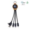 Câble porte clés recyclé 5-en-1 avec LED - BLUETECH