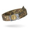 Boucle de ceinture doré brillant + applique sur-mesure