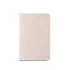 ORGANIC SOFT. Bloc-notes A6 avec couverture souple fabriquée à partir de matière organique d'éléphant (95%)