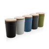 Mug 300ml en PP recyclé GRS avec couvercle en bambou