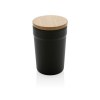 Mug 300ml en PP recyclé GRS avec couvercle en bambou