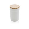 Mug 300ml en PP recyclé GRS avec couvercle en bambou