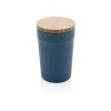 Mug 300ml en PP recyclé GRS avec couvercle en bambou