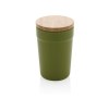 Mug 300ml en PP recyclé GRS avec couvercle en bambou